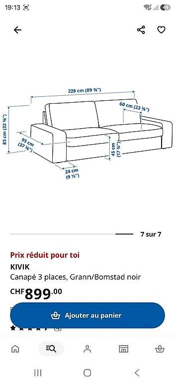 Divani: Canapé Kivik ikea – Usato da Billens venduto da nad_rw9f 1