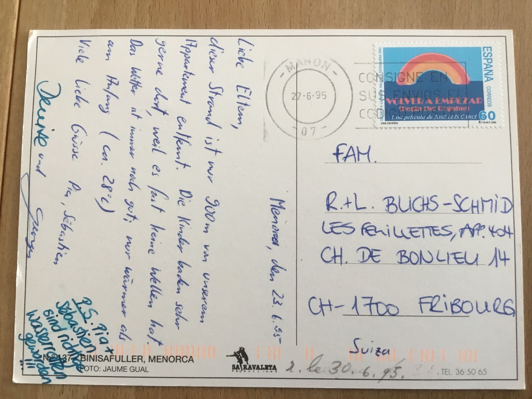Ansichtskarten: Menorca - Binisafuller – Gebraucht aus Kerzers von Georges3210 1