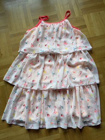Sommerliches Kleid mit Flamingo-Muster, Gr. 128