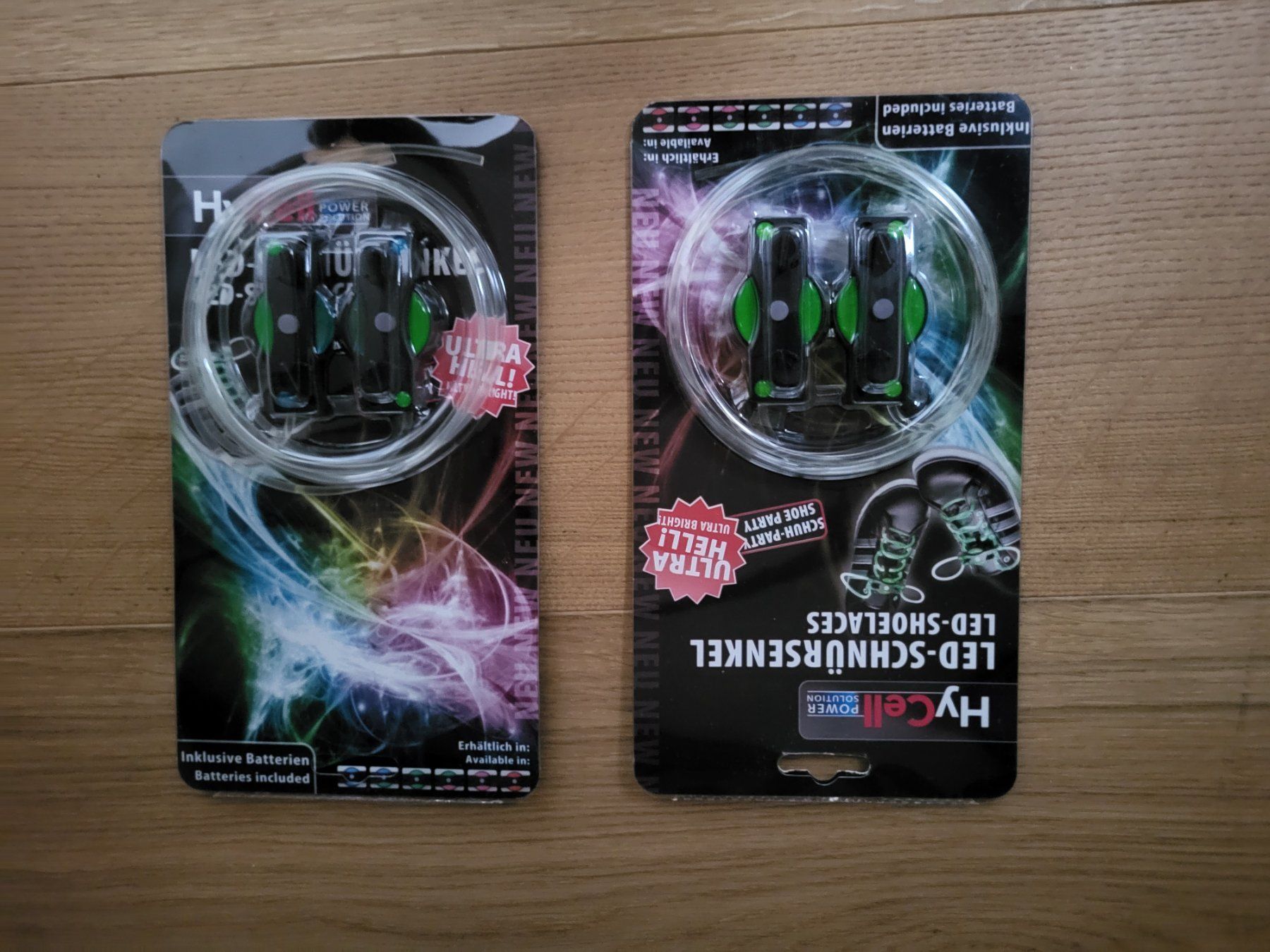 Scarpe per ragazzi: 2xSet LED Schnürsenkel Leuchtende Schuhbändel – Nuovo e nell'imballaggio originale da Richterswil venduto da Rem2011