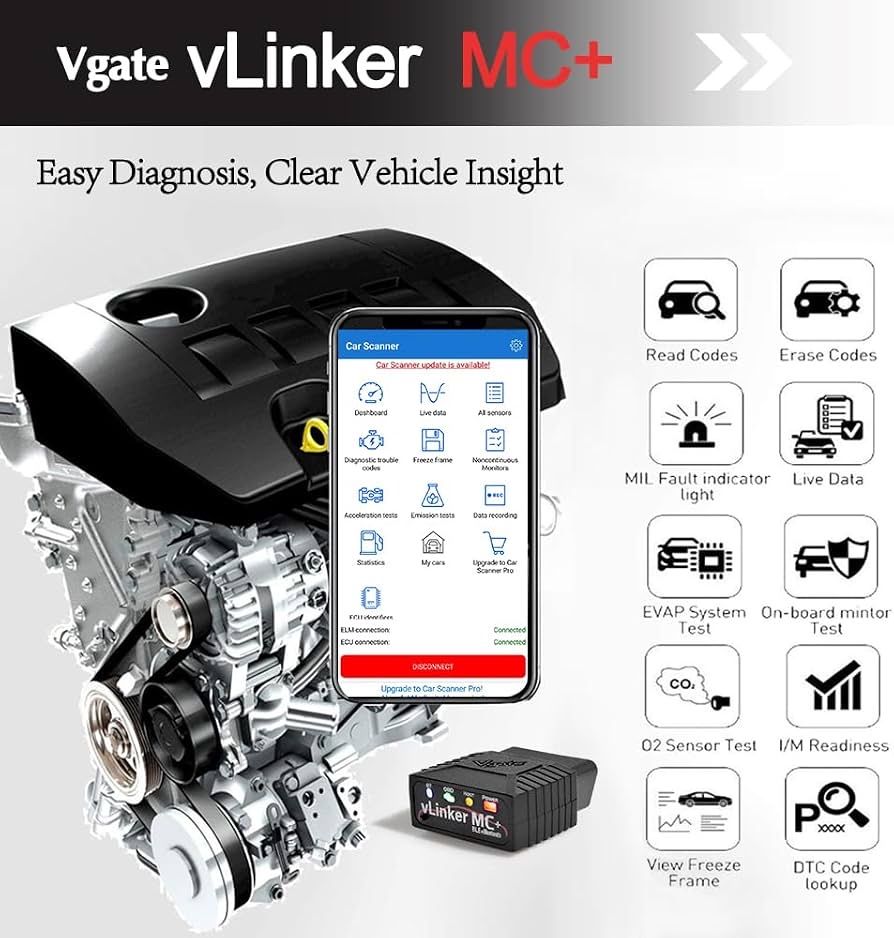 Tutti gli attrezzi: Vgate vLinker MC+ Bluetooth OBD2 Car Diagnostic Scan Tool – Nuovo (secondo la descrizione) da Zürich venduto da jankais3r 6