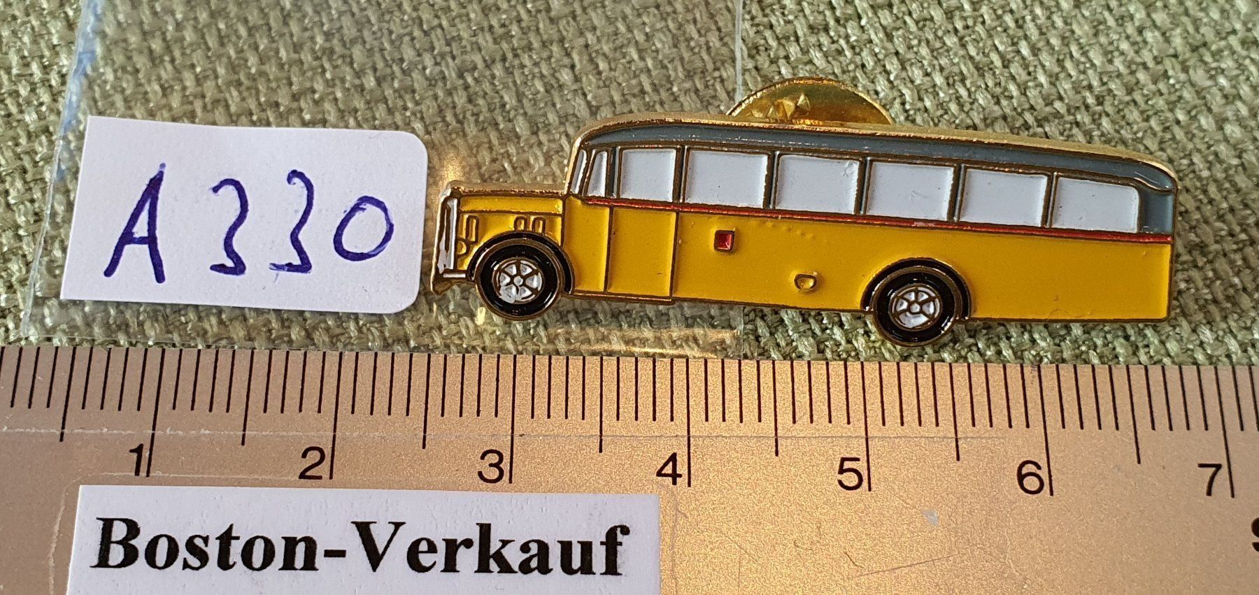 Saurer Placchette & Badge: A330 - Pin PTT Post Postauto Postbus Bus – Usato da Reinach BL venduto da Boston-Verkauf 2