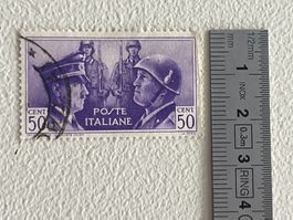 Italia Briefmarke mit Hitler und Mussolini