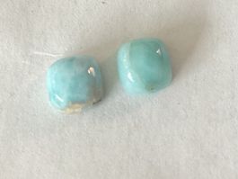 Larimar Cabochons 2 Stück 6x6mm
