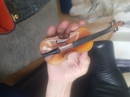 Miniatur Geige mit Koffer Deko Vintage Sammler