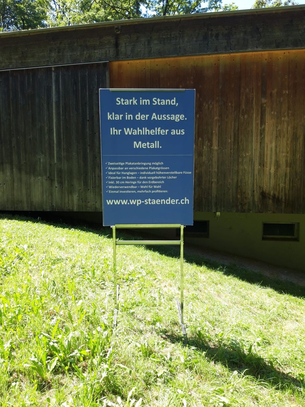 Allestimento di negozi e stand fieristici: Wahl Plakat Ständer (NEU) – Nuovo (secondo la descrizione) da Schlieren venduto da Acacias