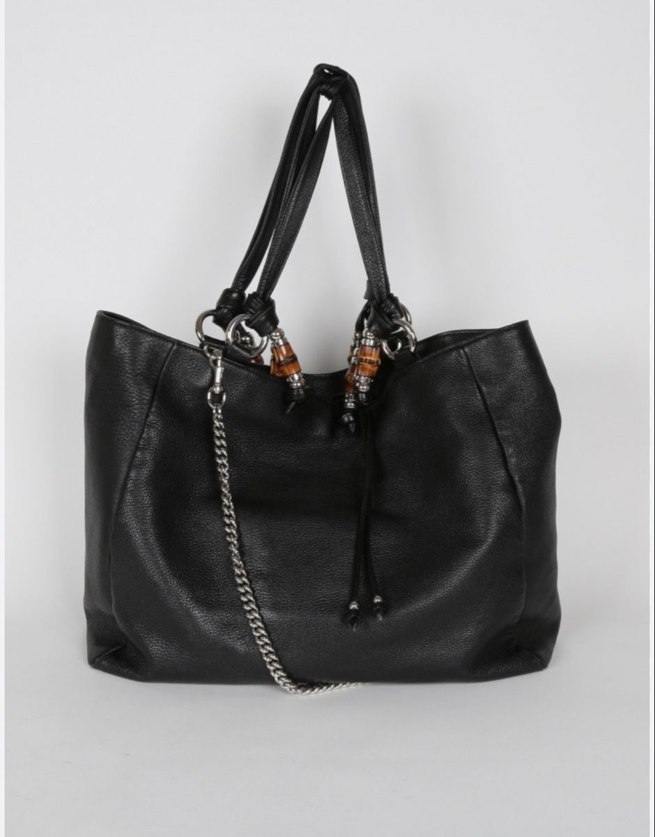 Gucci Borse: Gucci Bamboo Leather Tote Bag with Chain – Usato da Wallisellen venduto da SecretCloset