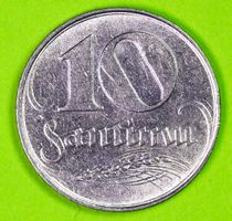1922 /  LETTLAND / 10 CENTIMES - MÜNZE / SEHR GUT ERHALTEN !