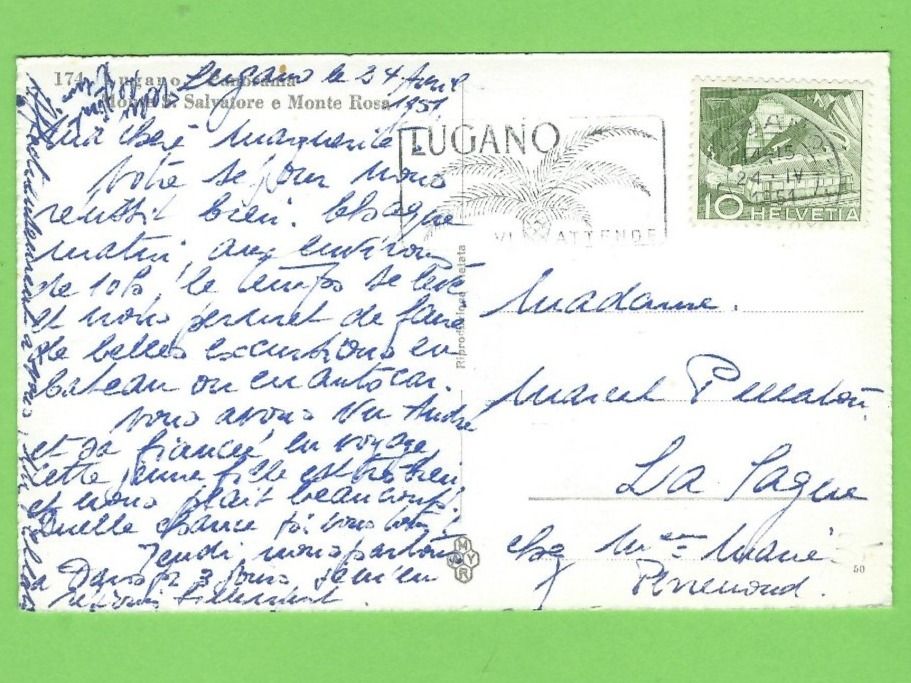 Cartoline postali: Lugano e Monte S.Salvatore – Usato da Zürich venduto da t24_de 1