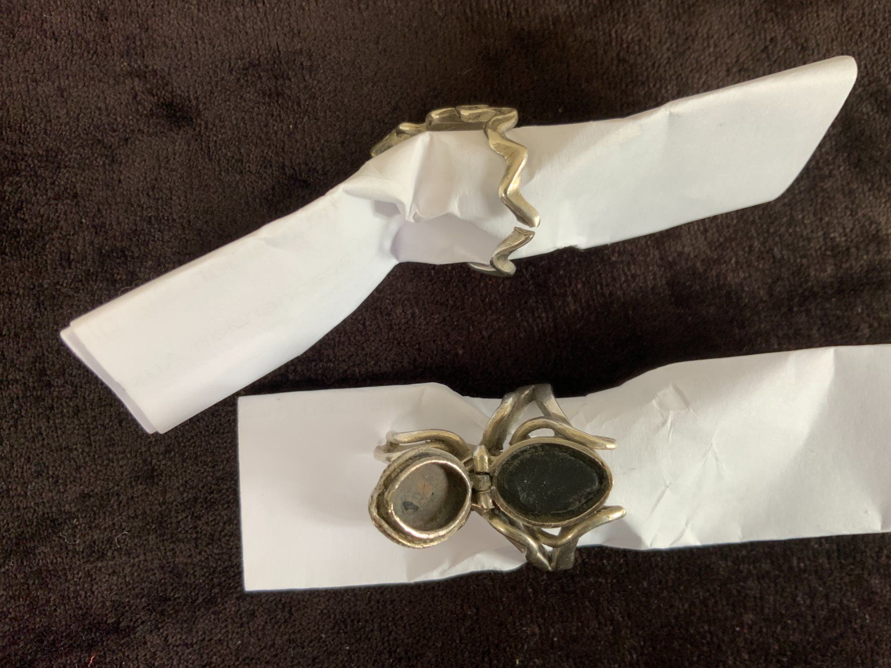 Anelli: Fingerring Silber Spinne/ Schlange 2 Stk. – Usato da Zürich venduto da Drahtzug 1