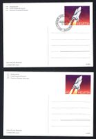 1981 2 Bildpostkarten 40 Rp. Space Shuttle / LURABA, Luzern