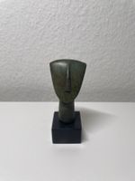 Bronze Cycladic idol on marble base from Greece