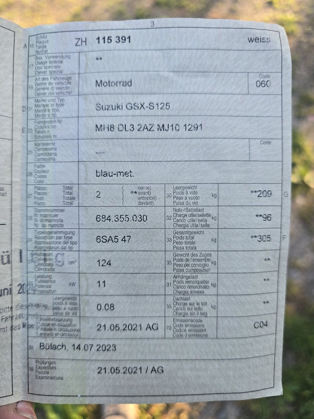 Strasse: Suzuki GSX-125 ab Service  – Gebraucht aus schlieren von antunes77 8