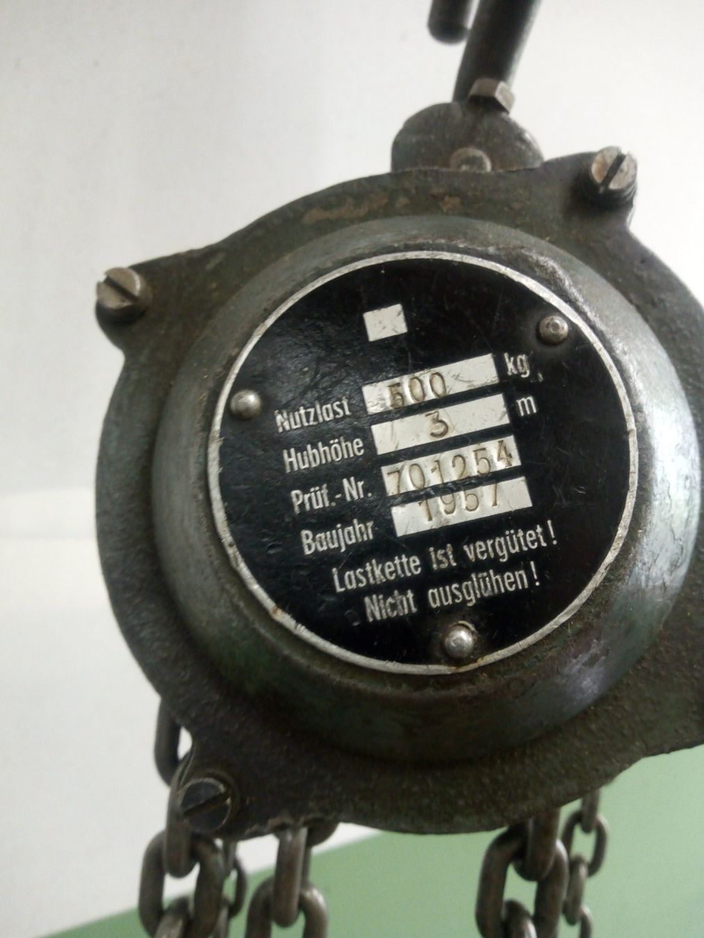 Paranco multiuso: robuster Kettenzug 500 kg, Kran – Usato da Elsau venduto da EL12 2