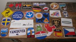 Koffer Sticker Rimowa Set Flaggen Stickers