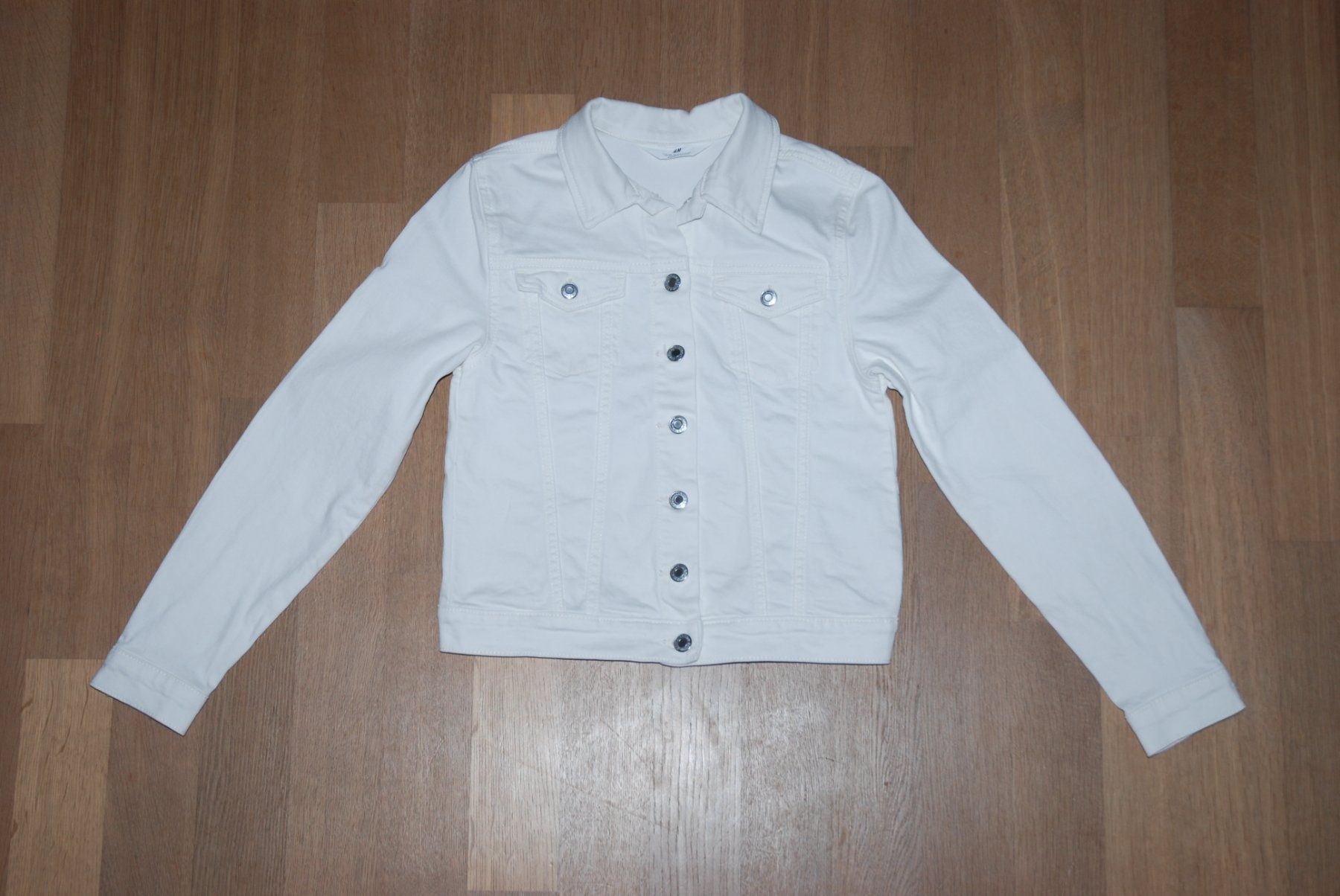 H&M Vestes & Manteaux: Jeansjacke weiss, H&M, Gr. 158 – D'occasion à Laupen BE par sabale