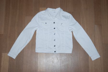 Jeansjacke weiss, H&M, Gr. 158