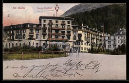 AK St. Moritz, Neues Stahlbad, 1909