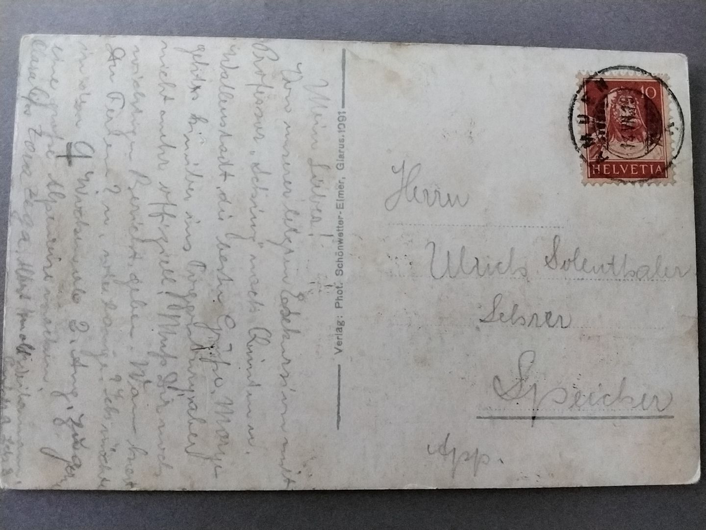 Cartoline postali: Alte Ansichtskarte vom Friedberg, Betlis, Kt. St. Gallen – Usato da Flims Waldhaus venduto da CONSETA 1