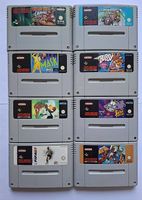 Lot de 8 jeux SNES PAL  Mario Kart, Donkey Kong, Bubsy,...