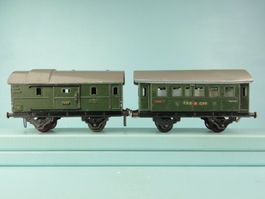 Fleischmann Spur 0, 2 X Wagen, Blech