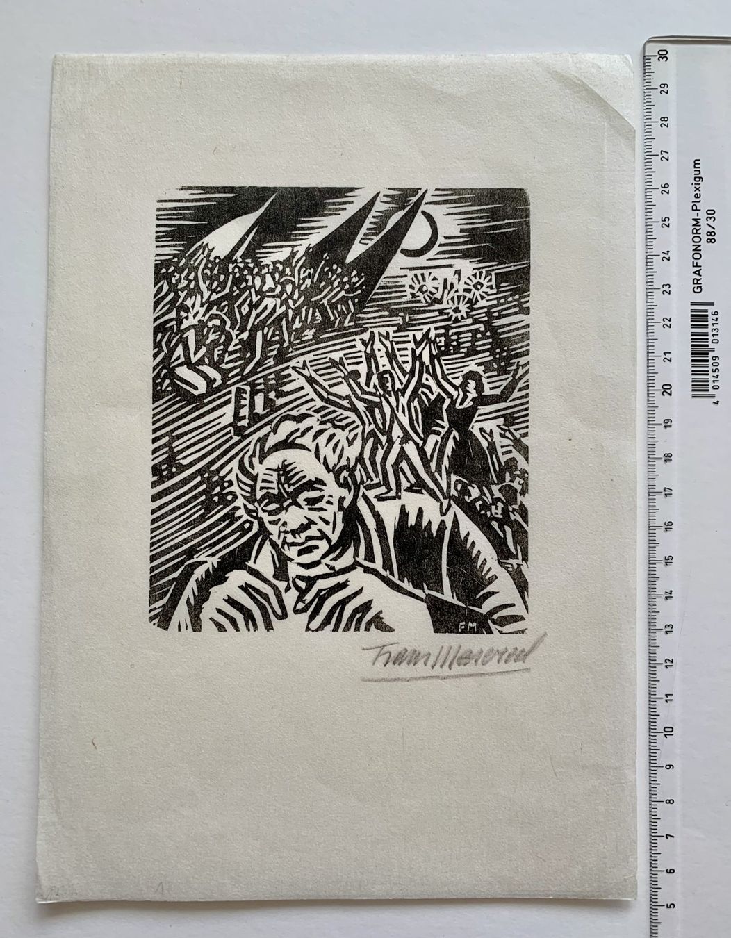 Xilografie: Frans Masereel, signierter Holzschnitt – Usato da Regensdorf venduto da JoergR 4