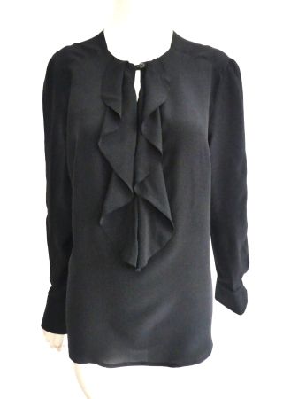 Kleiko St. Gallen edle Seiden Bluse Details wie neu, Gr. 40