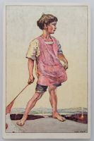 Bundesfeierpostkarte Nr.45 - 1927 - Knabe mit Fahne