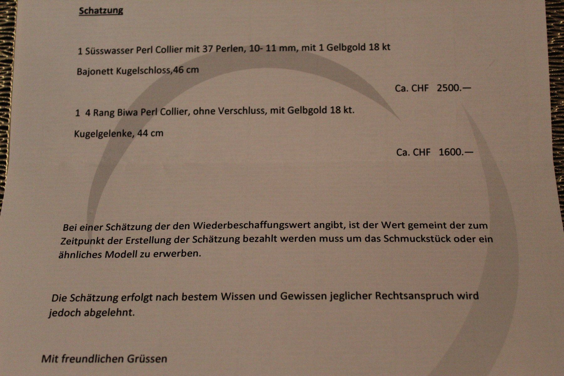 Altri gioielli: Echter Perlenschmuck 5teilig - Schätzung Fr. 9 400.-- – Usato da Oberwil BL venduto da Spartaner01 4