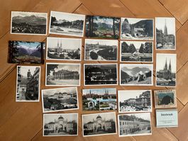 20 AK Österreich, Innsbruck, Wien, Salzburg/ 2 Souvenier-Set