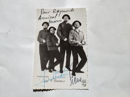 Les 4 Barbus Autogramm, auf Philips Schallplatten