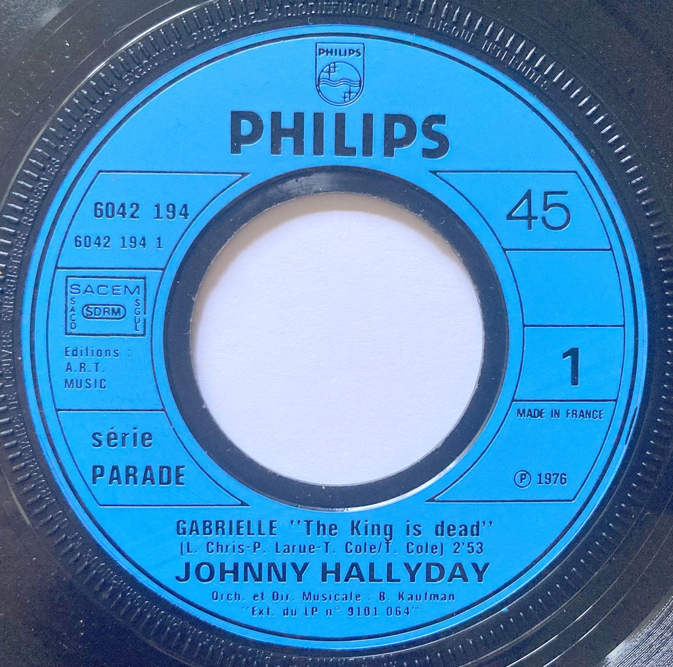 Vinyles: JOHNNY HALLYDAY - GABRIELLE – D'occasion à Bottens par hotter-than-hell 2