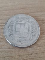 SCHWEIZER SILBERMUENZE 5 FRANKEN 1933