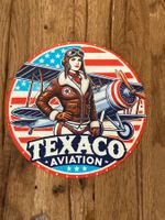 Texaco Motor Oil Aviation Blechschild - 20 CM - neu!!!