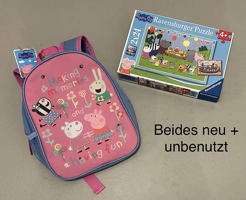 Borse & Zaini: Peppa Wutz Set Neu Puzzle Rucksack – Usato da Wil SG venduto da Goldi2010