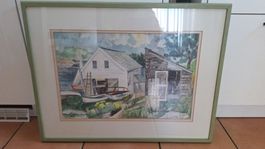 Aquarellbild von Richter - Maler Richter 1982