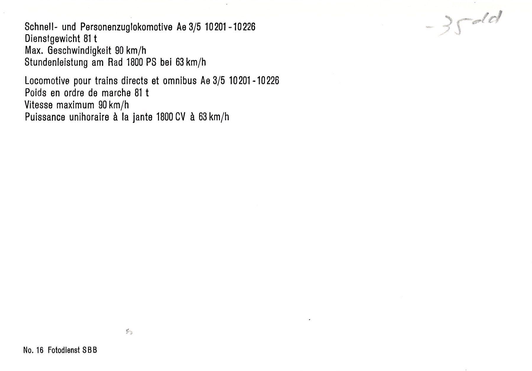 Foto & Immagini: Originalfoto Elektrolok Ae 3/5 der SBB CFF FFS – Nuovo (secondo la descrizione) da Frauenfeld venduto da Danielpwiedmer 1