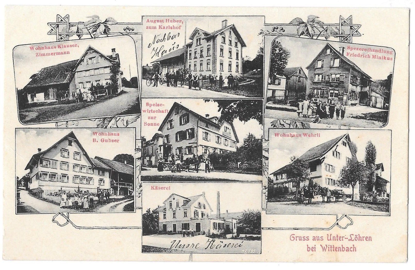 Cartoline postali: Unter-Löhren bei Wittenbach 7 Bilder – Usato da Olten venduto da clotaldi