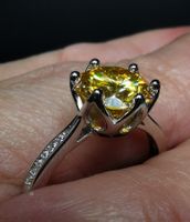 Bague argent avec diamant de moissanite de 3 ct certifié GRA
