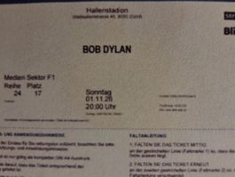 2 Tickets Bob Dylan Hallenstadion Zürich