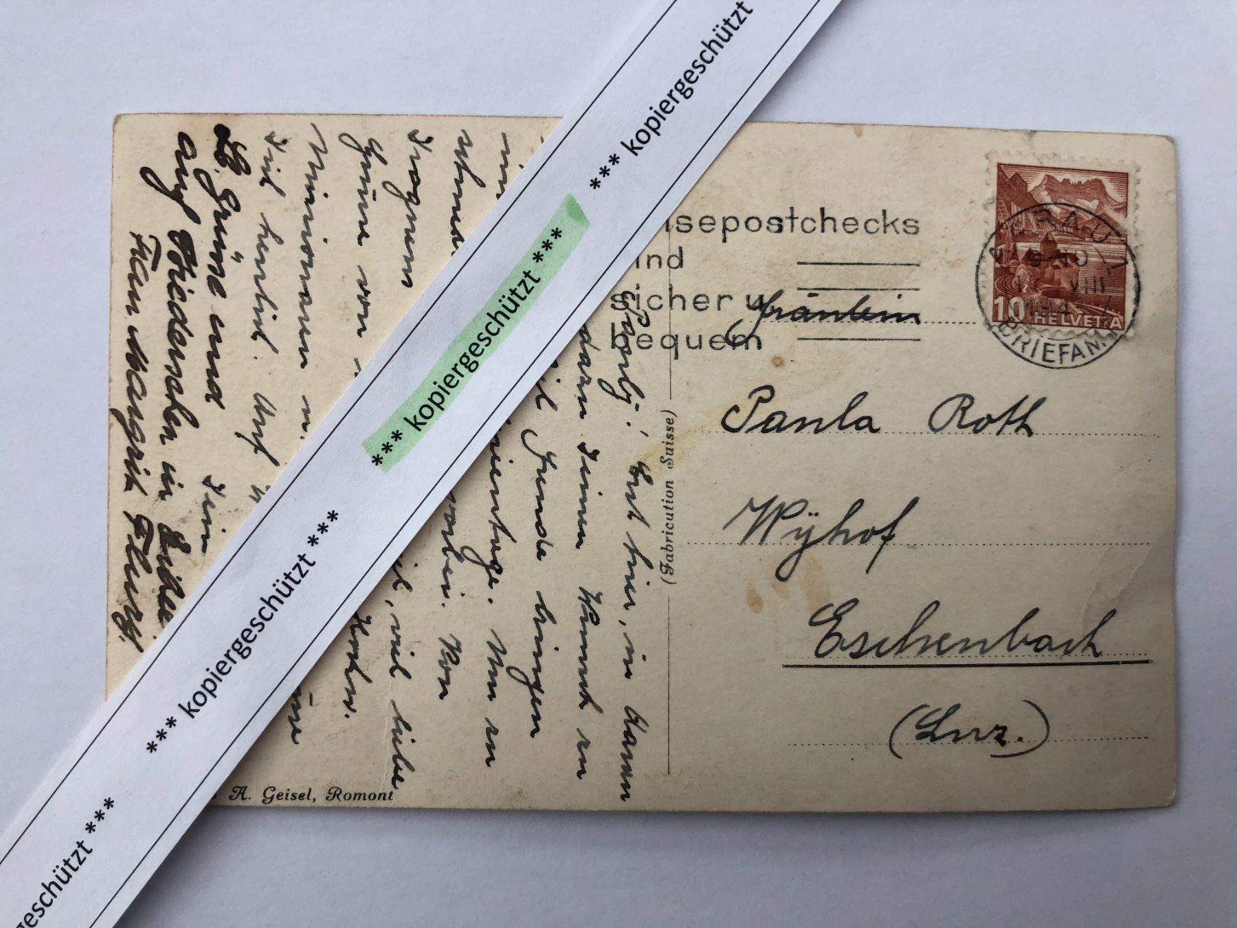 Ansichtskarten: Institut St.Nicolas Siviriez aK – Gebraucht aus Hefenhofen von Bierinder 1