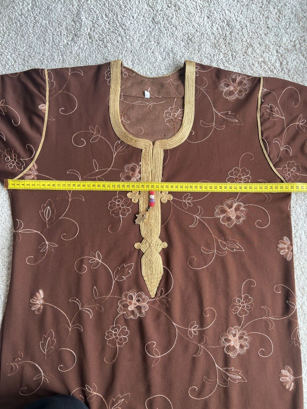 Kleider: Caftan marron et doré, brodé taille M-L neuf – Neu und originalverpackt aus Granges (Veveyse) von Hey-ya 3
