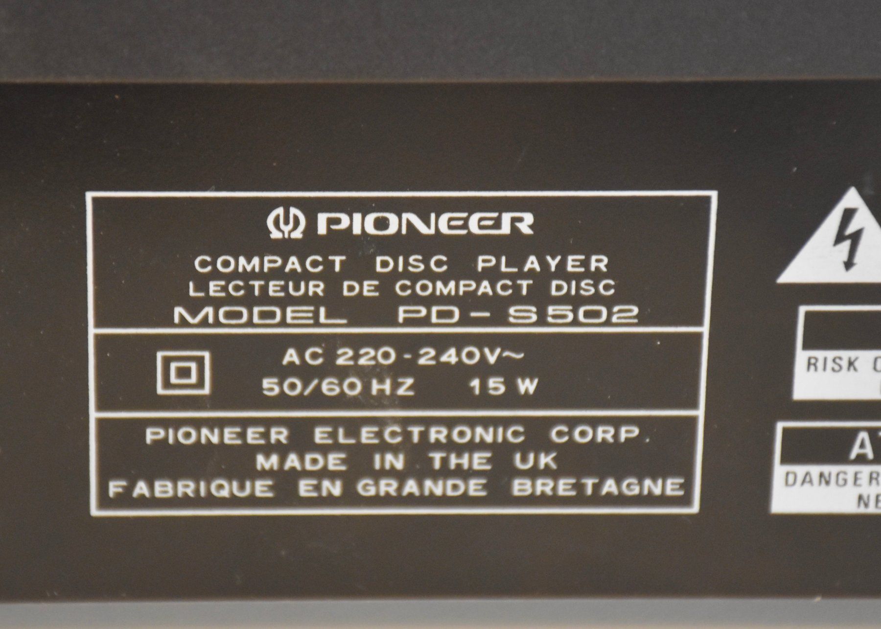 Pioneer Audio- & Mediensysteme: Lecteur CD PIONEER PD-S502 – Defekt aus Fribourg von Maiko0 5