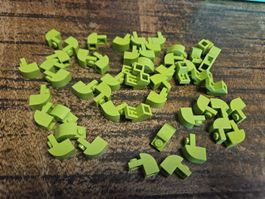 lego 6091 lot de 50 pièces Lime Slope, Curved 2 x 1 x 1 1/3