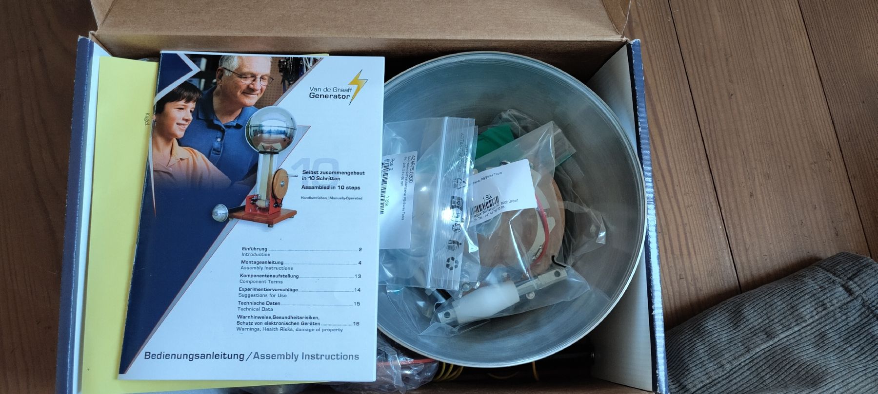 Baukästen: Van de Graaff Bausatz, handbetrieben – Gebraucht aus Nuglar von bibabone 1