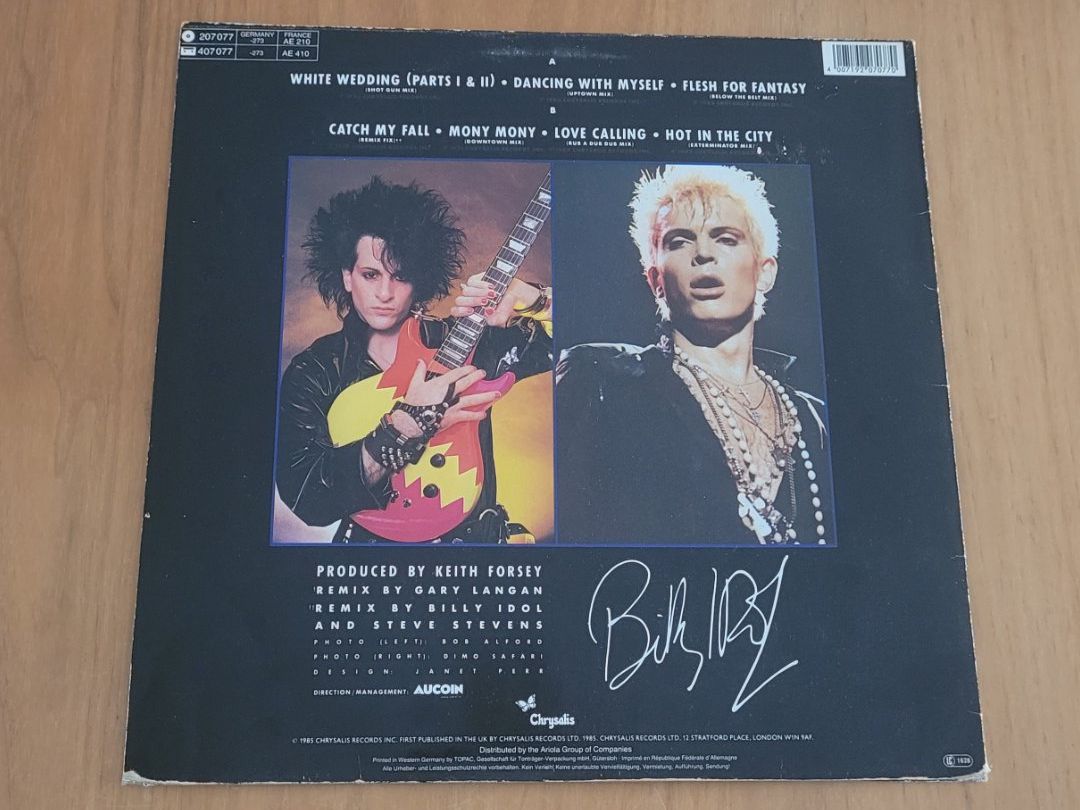 Dischi in vinile: LP  Billy Idol – Usato da Martigny venduto da MZ-67 1