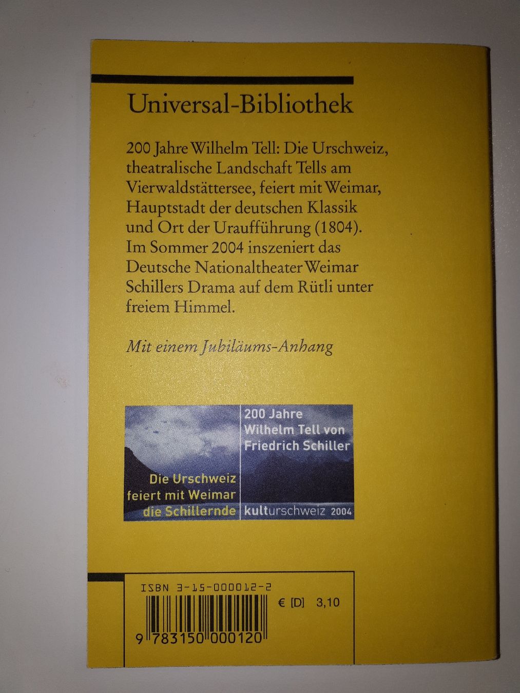 Libri: Friedrich Schiller: Wilhelm Tell – Usato da Dietikon venduto da Buchantiqdietikon 1
