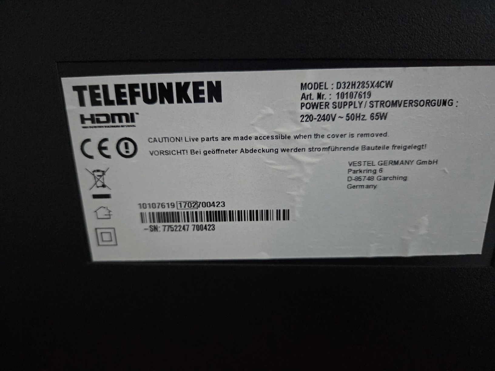 Telefunken Televisori: Telefunken TV – Usato da Zetzwil venduto da Rose050 1