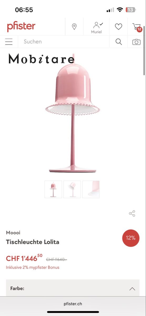 Moooi Lampade: Moooi Lolita pink – Usato da Tagelswangen venduto da Bomu 4