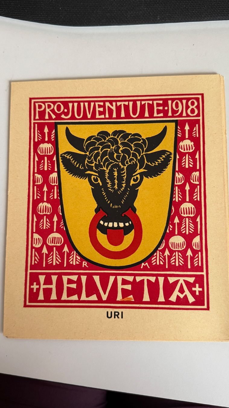 Foto & Immagini: Pro Juventute Marken 1918 auf Karton 2 Kantone – Usato da Samedan venduto da Gischpel25 1